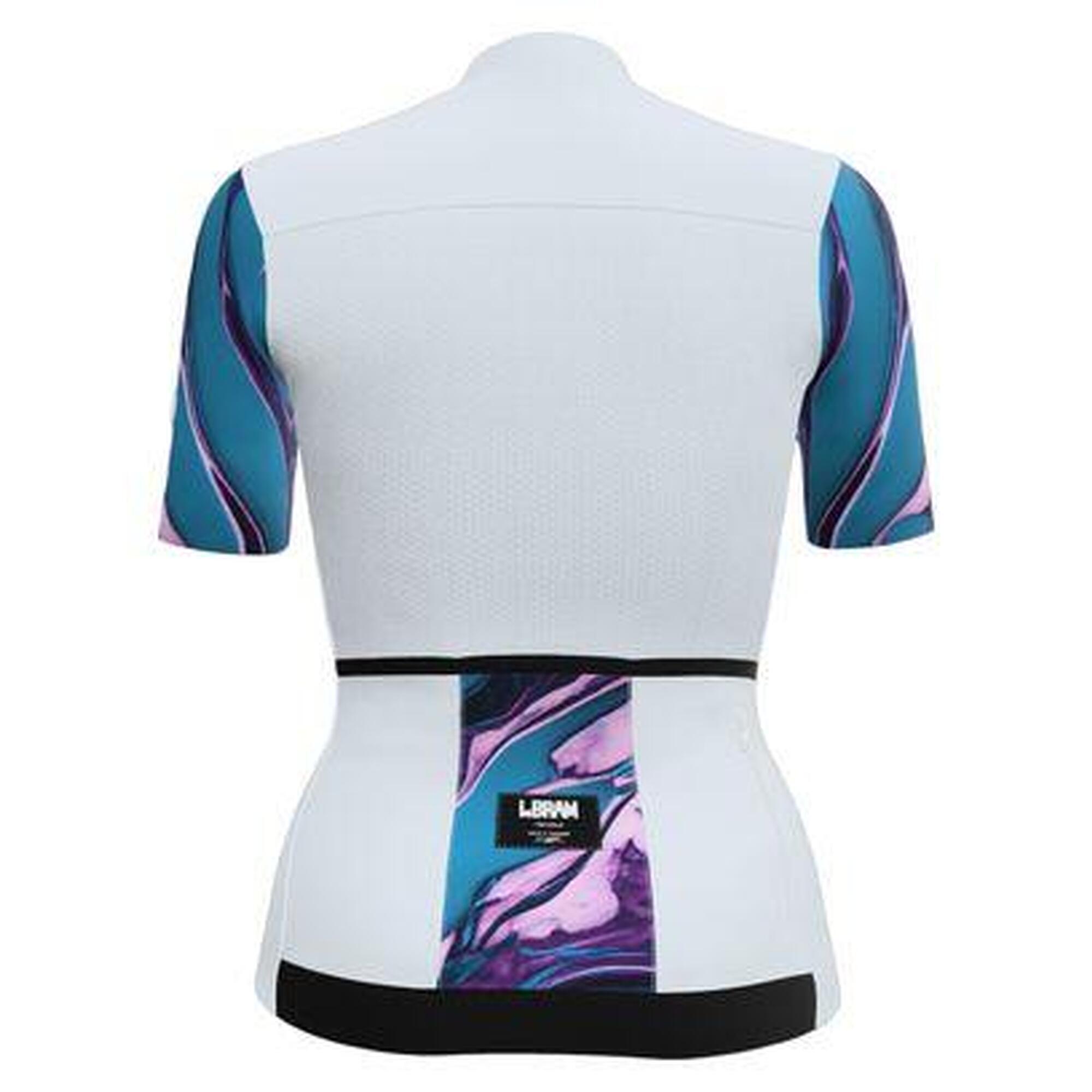 Maillot Manches Courtes Femme LeBram Ventoux Pétrole Bleu Ciel