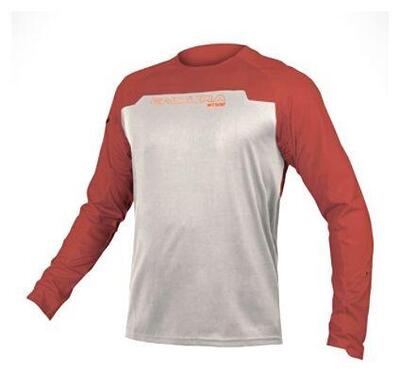 Langarm Trikot Herren Endura MT500 Burner Grau/Rot