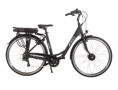 Amigo elektrische stadsfiets e-alvor d1 e-bike 50 cm dames 7v v-brakes matzwart