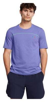 Under armour vanish elite seamless wordmark blue men's short sleeve jersey