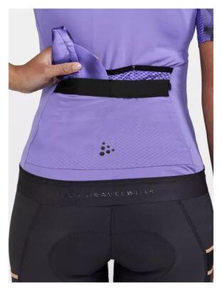 Craft Pro Gravel Violet Camisola de ciclismo de manga curta para mulher 4/6