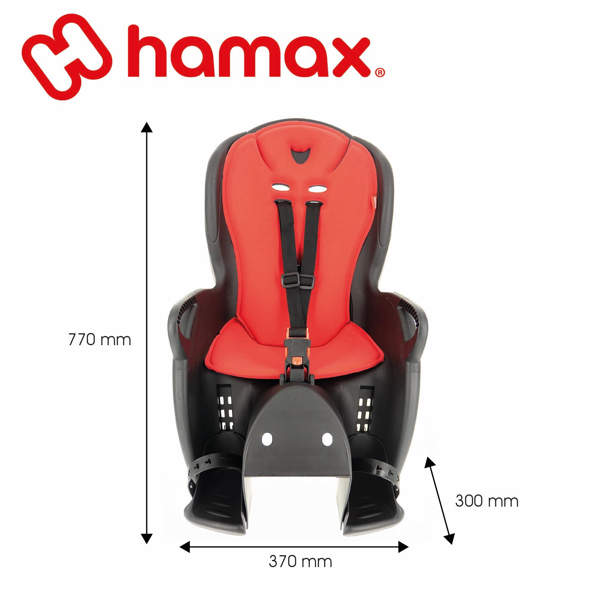 Asiento de bicicleta infantil HAMAX KISS Negro/Rojo HAMAX Decathlon