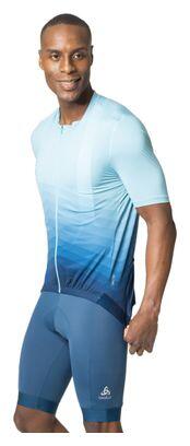 Odlo Zeroweight Turquoise / Blue Short Sleeve Zip Jersey