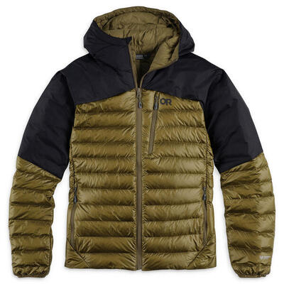 Hooded jacket outdoor research helium down
