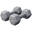 Set de gantere din neopren, 2x 4 Kg, gri, Gorilla Sports