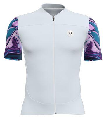 Maillot Manches Courtes LeBram Ventoux Pétrole Bleu Ciel