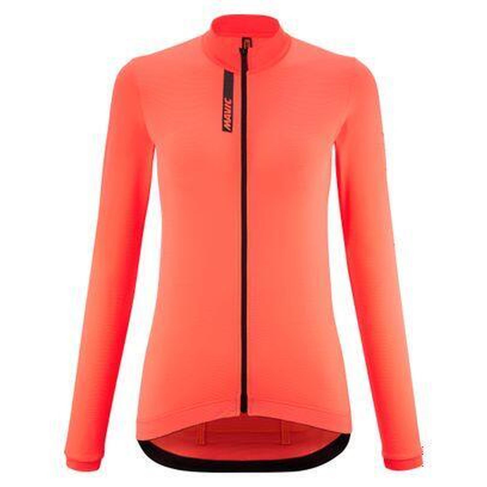 Mavic - Maillot Manches Longues Femme Mavic Aksium Corail - Maillot Manches Longues - Orange|rose|rouge - S - Decathlon