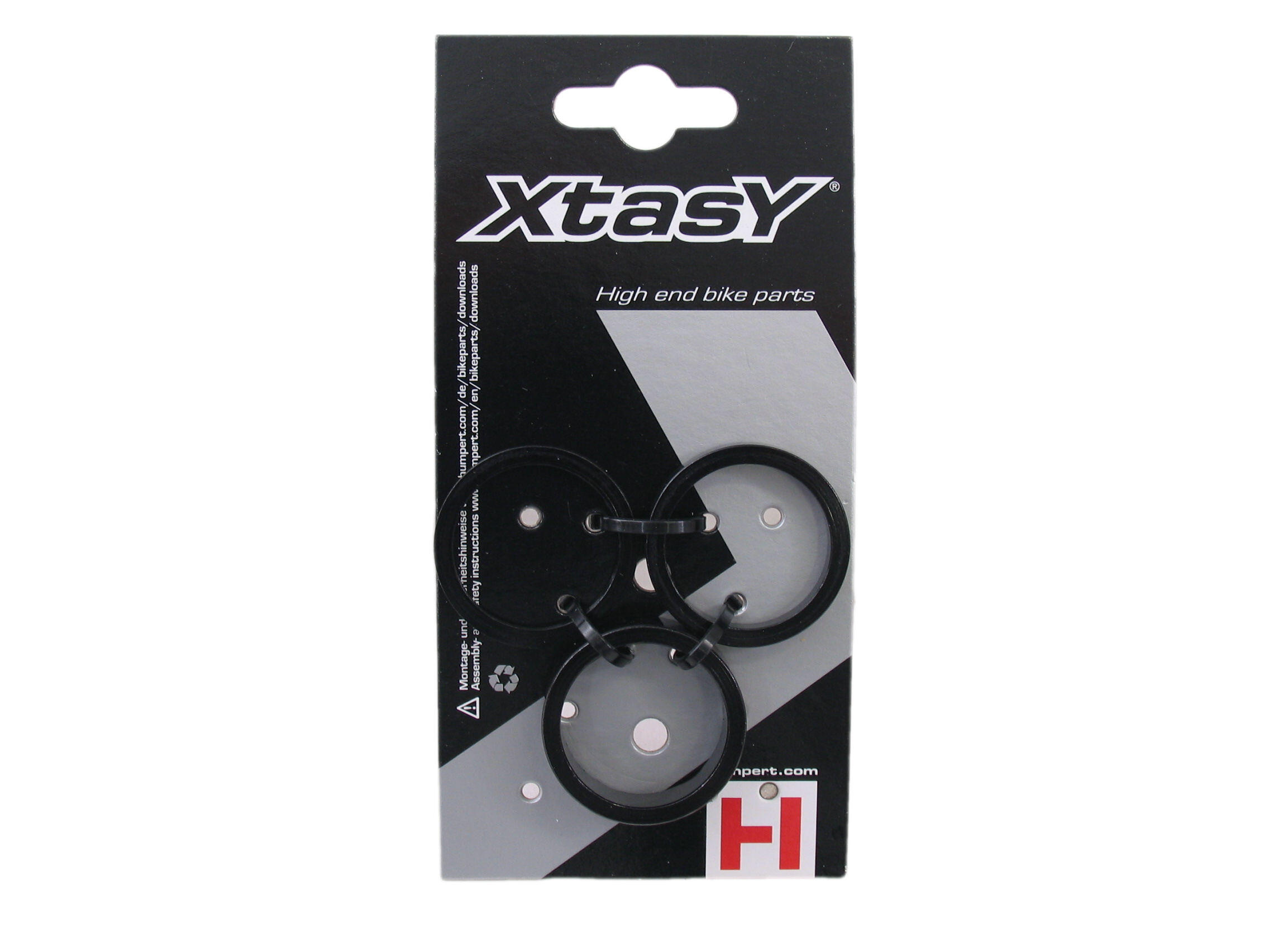 Ergotec Ball Head Spacers Set 1-1 8 (Ø28.6 3 pièces 2 5 10 mm noir 2/4