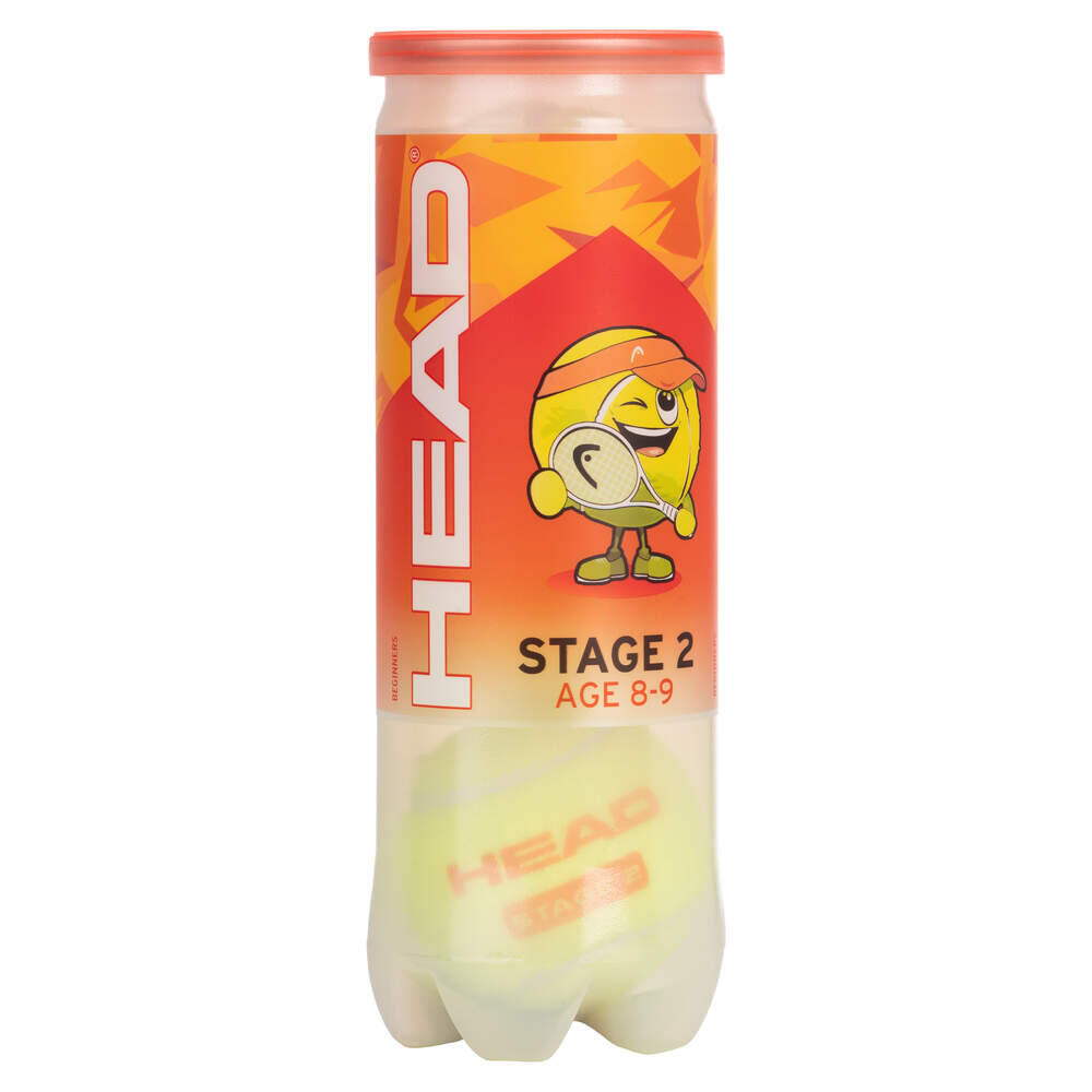 HEAD HEAD Stage 2 Orange Tennis Balls - 3 Ball Tube