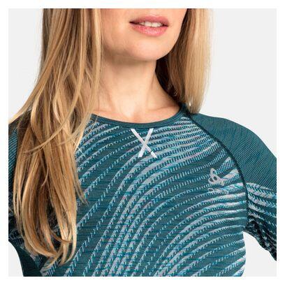 Maillot Manches Longues Odlo Blackcomb Eco Bleu