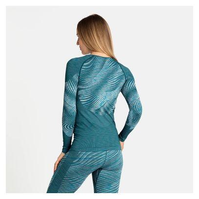 Maillot Manches Longues Odlo Blackcomb Eco Bleu