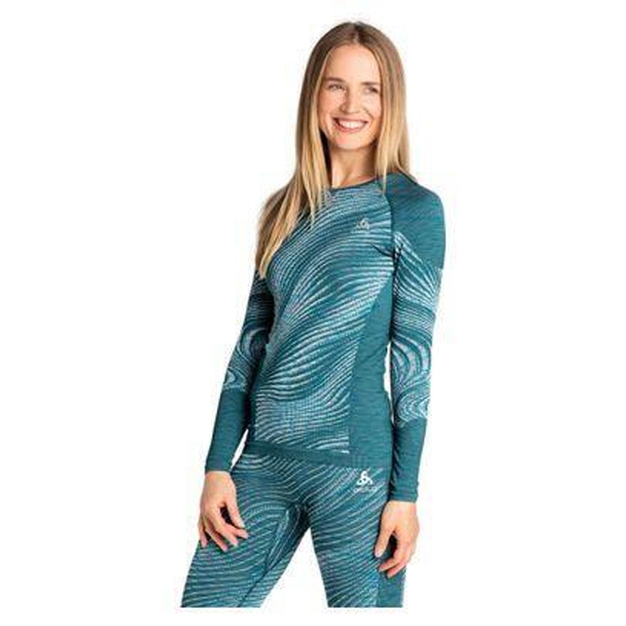 Maillot Manches Longues Odlo Blackcomb Eco Bleu
