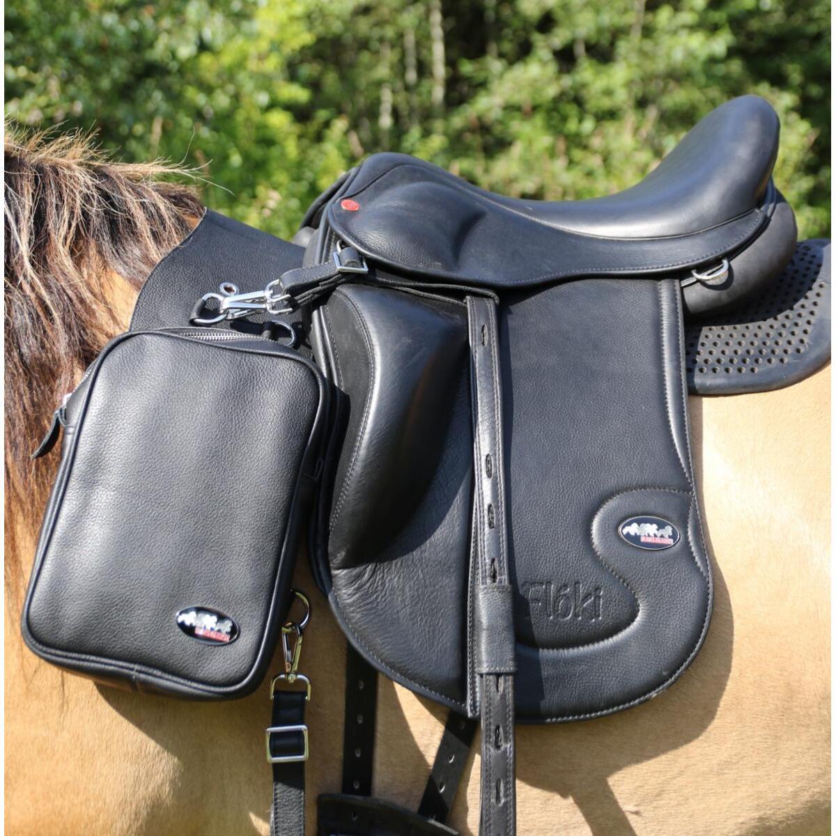 Sac à selle pour cheval en cuir Karlslund 4/4