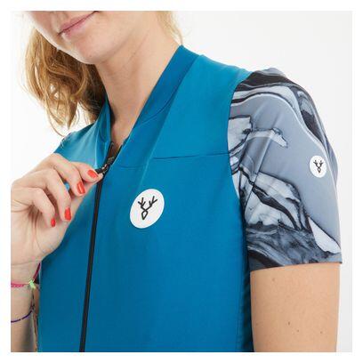 Maillot de manga corta LeBram Ventoux Mujer Petróleo Azul Pelforth 7/7