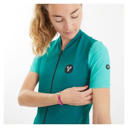 Maillot Manches Courtes Femme LeBram Ventoux Uni Menthe 7/7