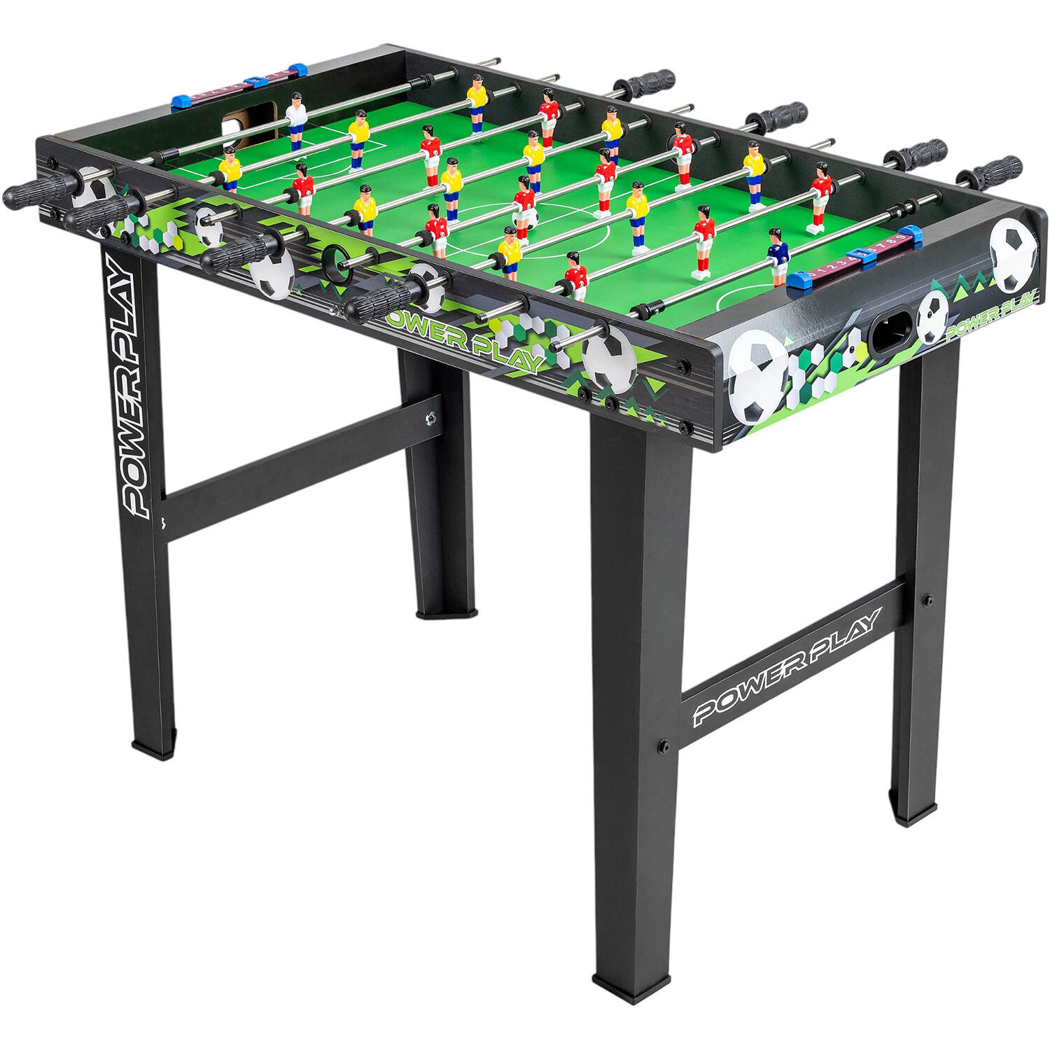 POWERPLAY Powerplay 3ft Stand Up Football Games Table, Outdoor Indoor Use, Black