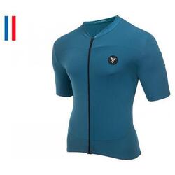 Maillot Manches Courtes LeBram Allos Bleu Pelforth Coupe Ajustée