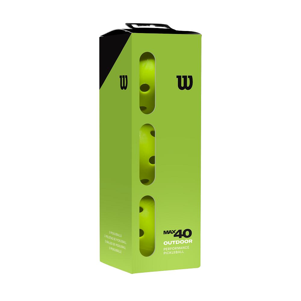 WILSON Wilson MAX 40 Outdoor Pickleball Balls - 3 Pack
