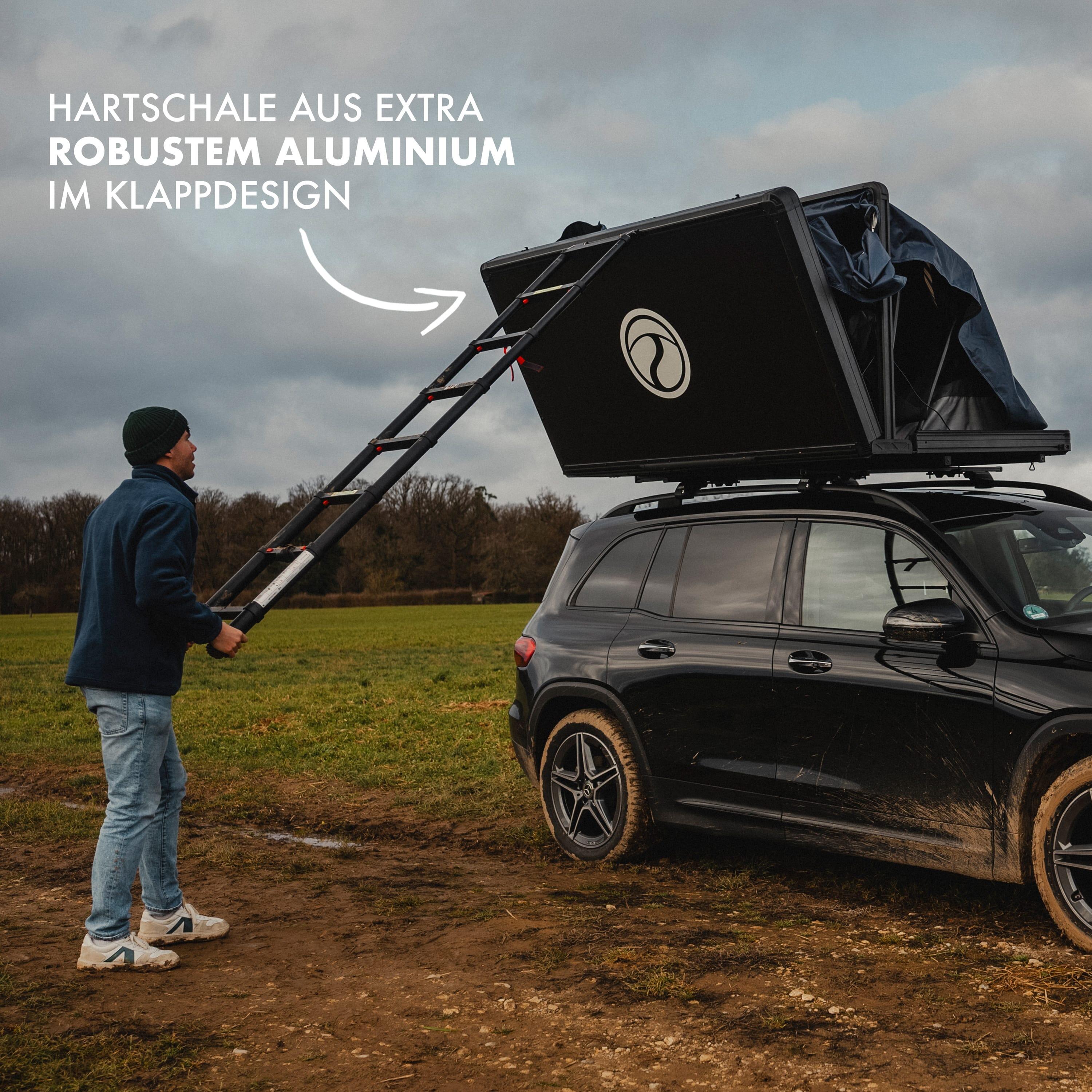 Naturbummler ® Alu-Loft XXL Hartschalen-Klappdachzelt 4/5