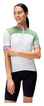 Maglia ciclismo donna Endura FS260 manica corta — Bianco/Verde