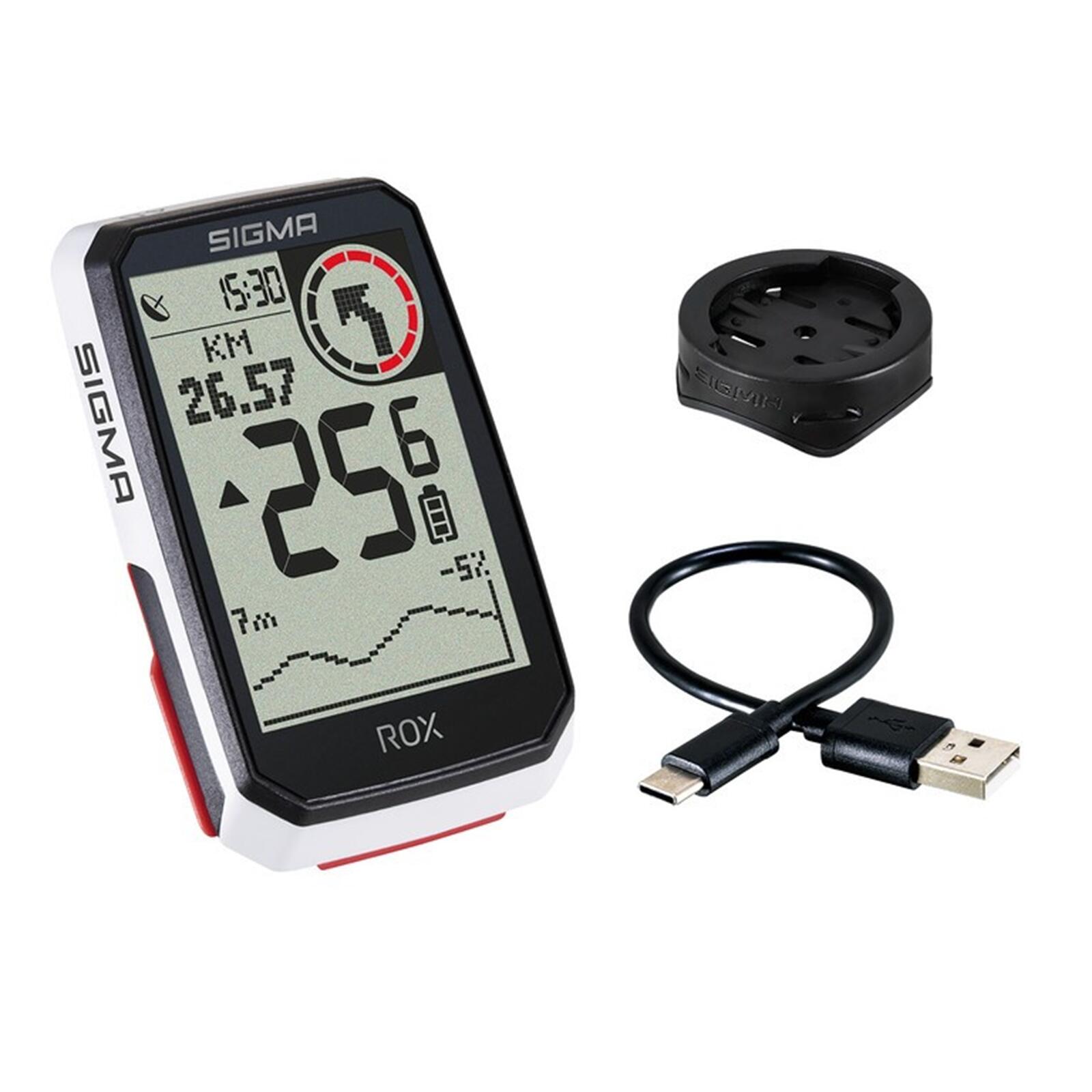 Komputer Rowerowy Gps Rox 4.0 Ze Standardowym Uchwytem Na Kierownicę - Biały