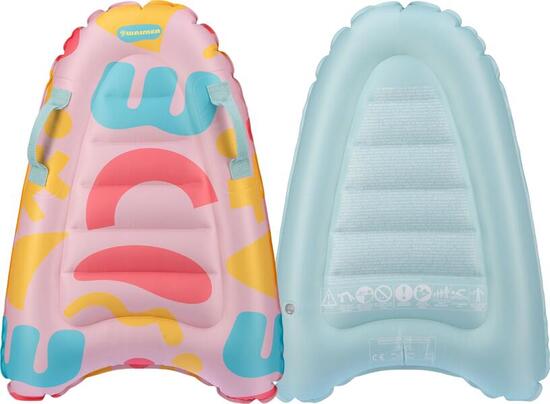 Aufblasbares Bodyboard 70 cm – mit Griffen – Hellrosa