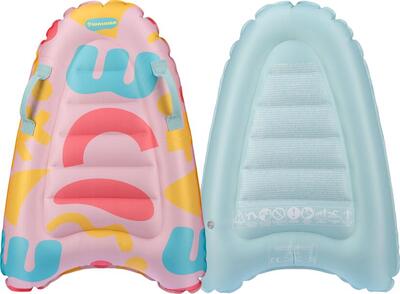 Opblaasbaar bodyboard 70 cm - met handgrepen - lichtroze