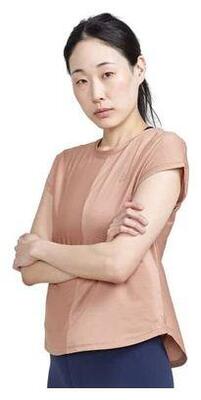 Craft core essence dames t-shirt korte mouw beige