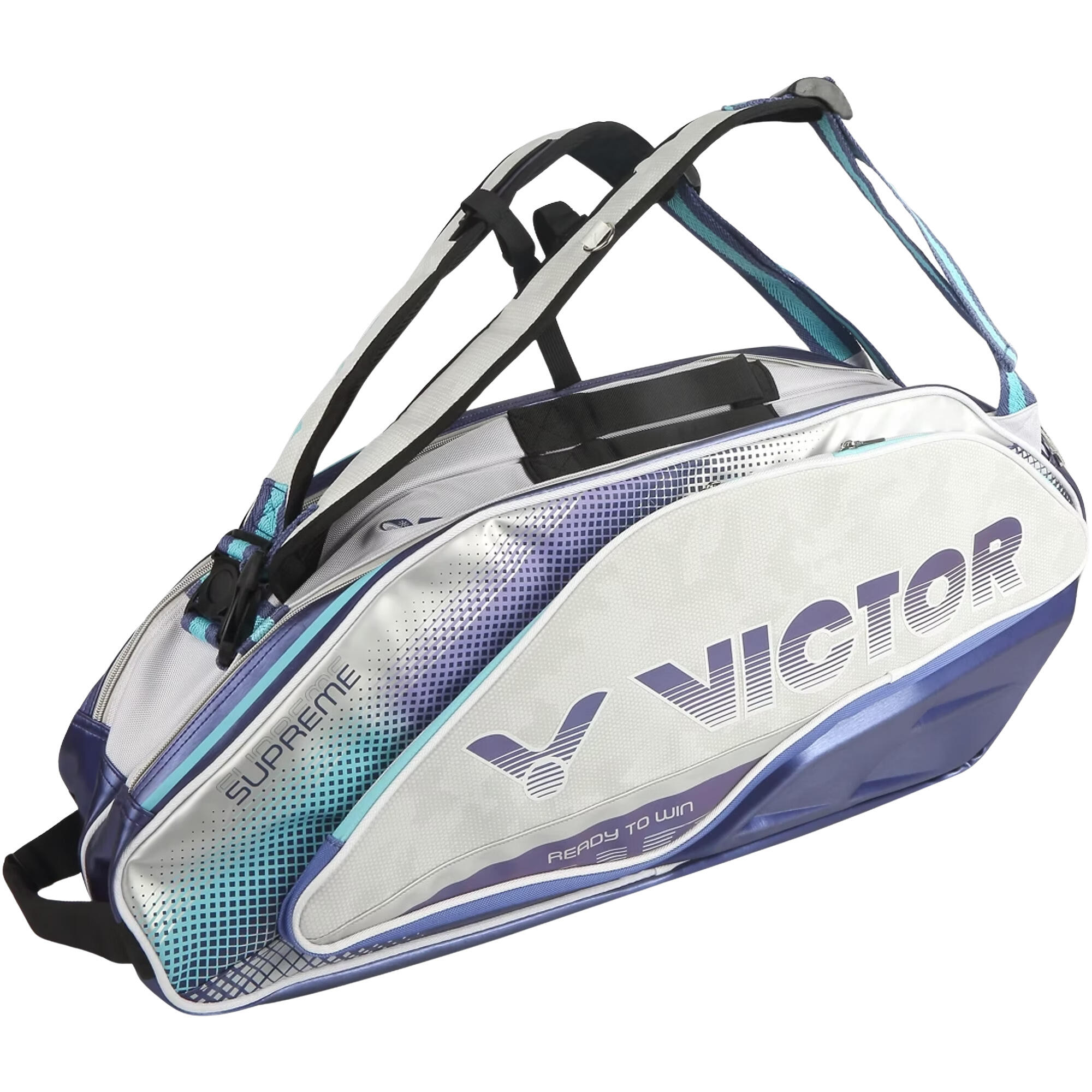 Victor - Sac De Raquette De Badminton Victor Doublethermobag Br9215 Hb - Sac De Raquette - Blanc - Taille Unique - Decathlon