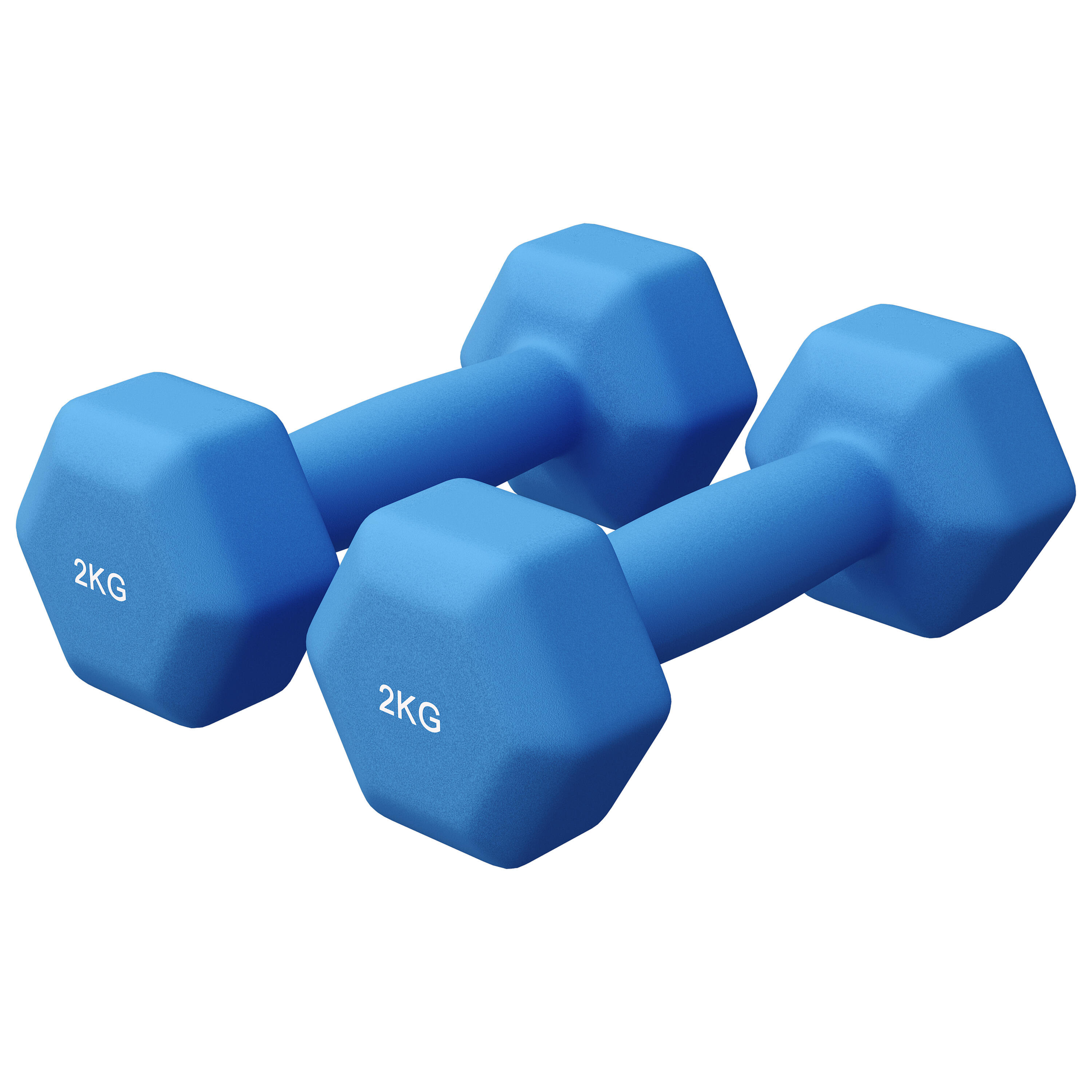 GORILLA SPORTS Hantelset - Neopren, 2er Set, Hexagon, Kurzhanteln, Hanteln, Dumbbells