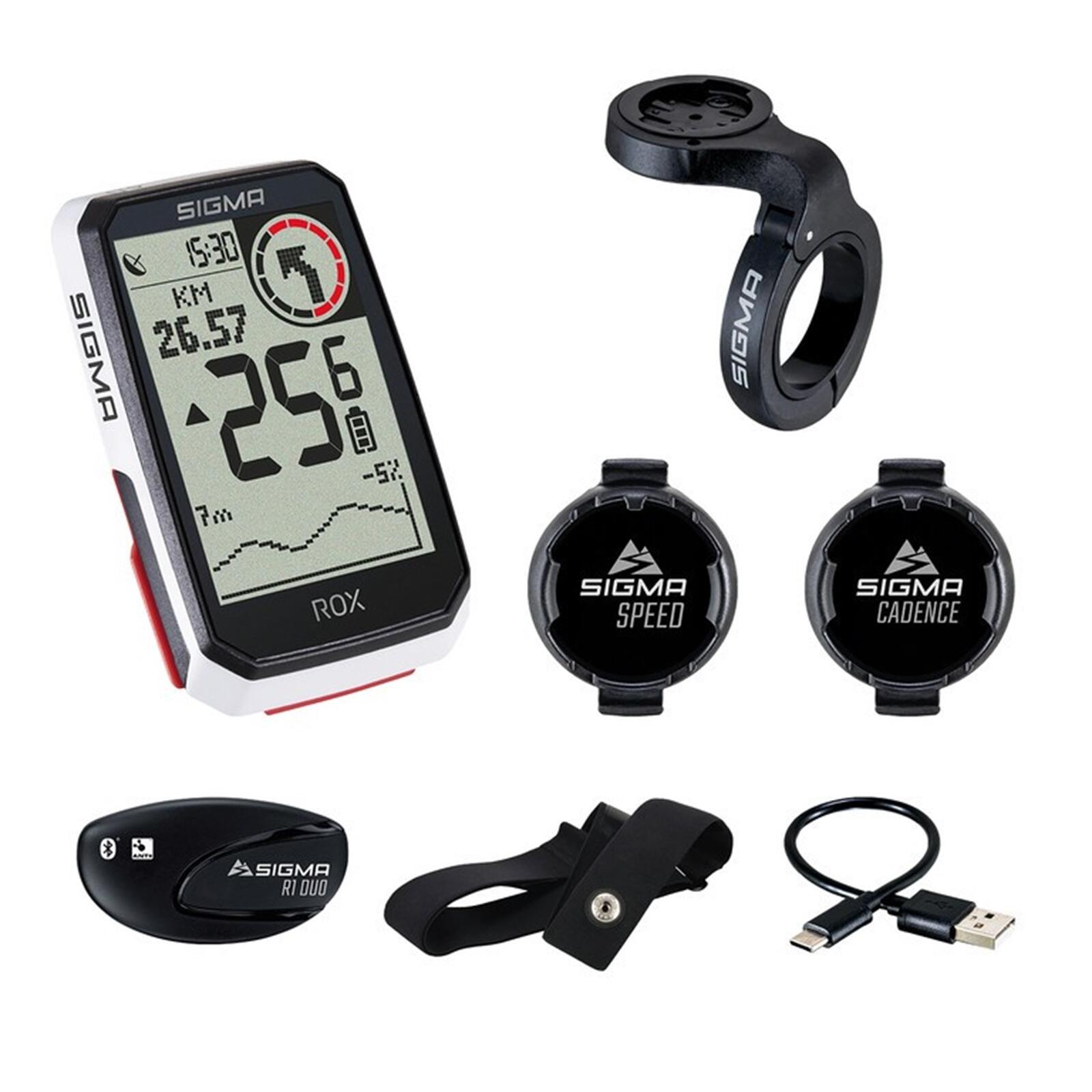 GPS Fietscomputer Rox 4.0 GPS HR + cadans set 1/7