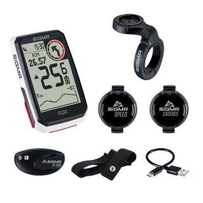 Sigma ROX 4.0 GPS Fahrradcomputer mit Halterung und Sensoren