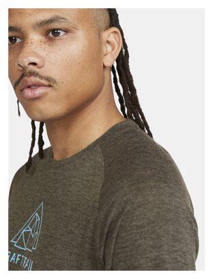 Craft ADV Trail Wool Khaki Short Sleeve T-Shirt 4/5