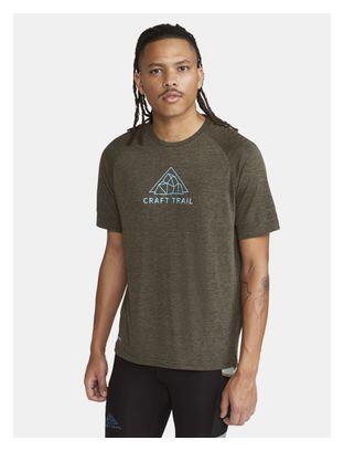 Craft ADV Trail Wool Khaki Short Sleeve T-Shirt 2/5