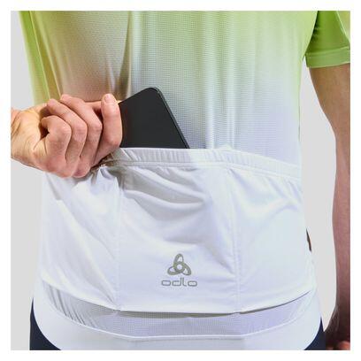 Odlo Zeroweight Chill-Tec Short-Sleeved Jersey Yellow/White 7/7