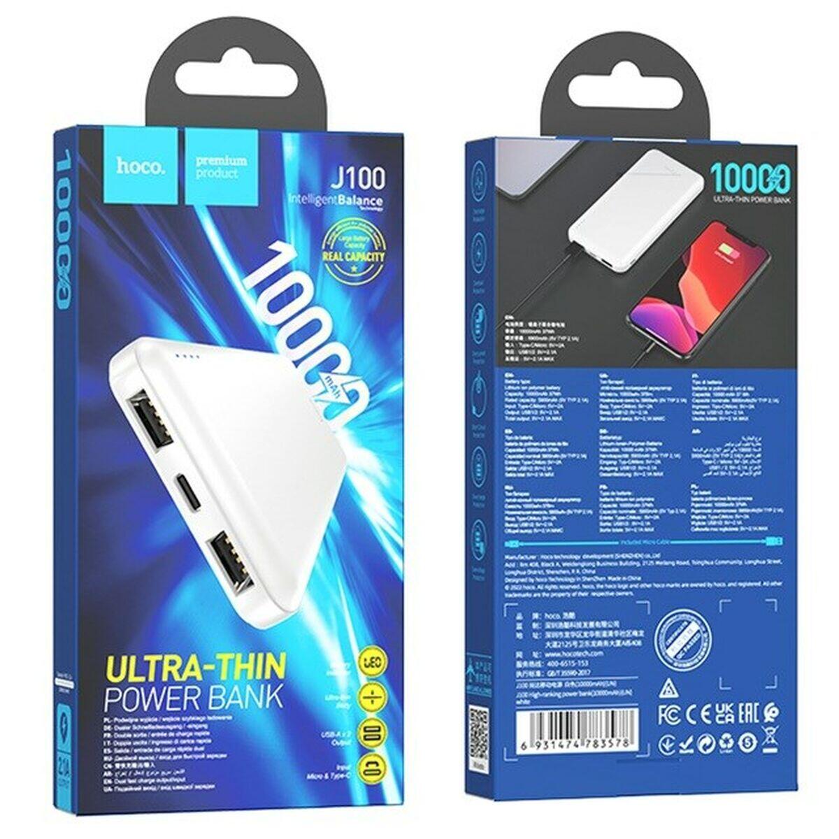 Powerbank Hoco J100 white Blanco 4/4