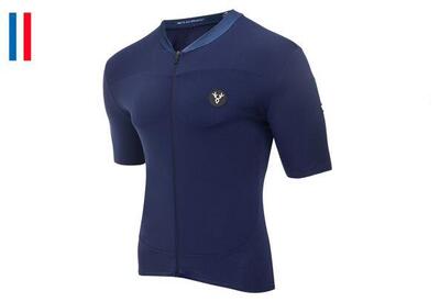 Lebram allos korte mouw jersey blauw slim fit