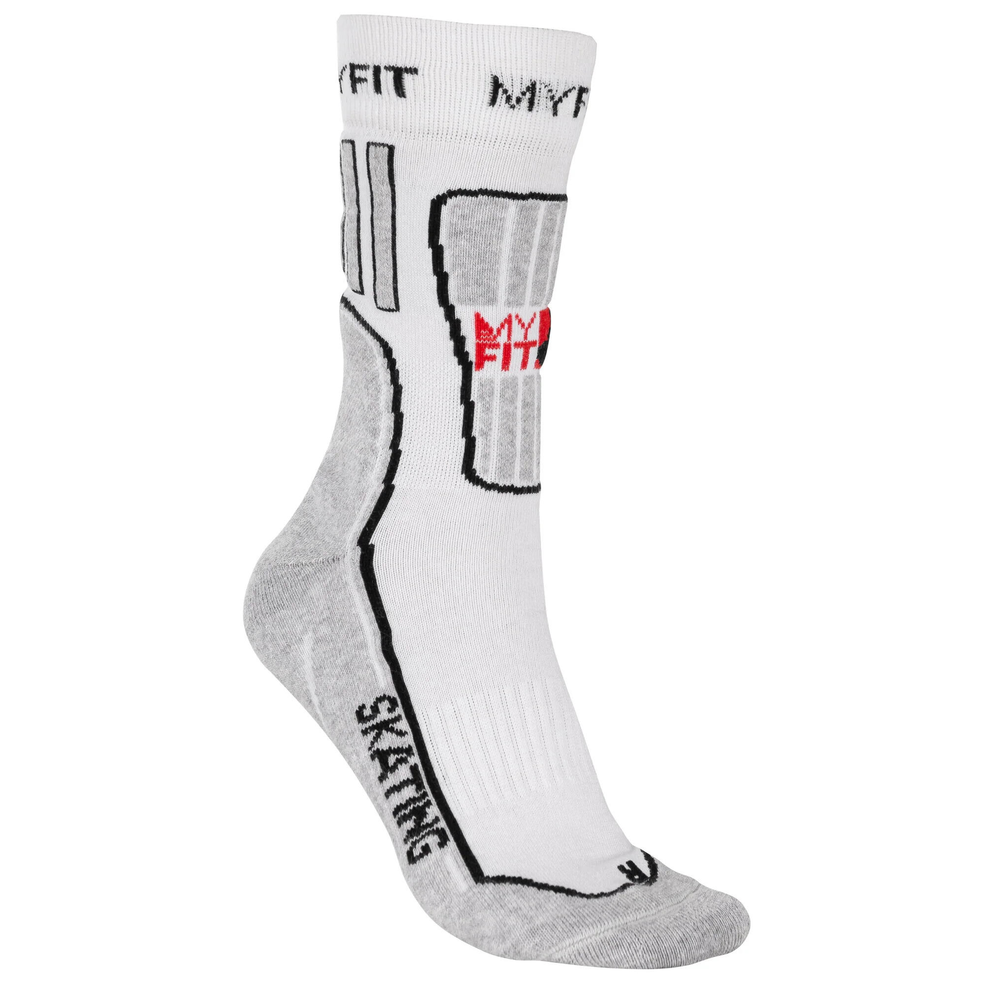 Myfit - Chaussettes Myfit Myfit Fitness - Chaussettes - Blanc|gris - Decathlon