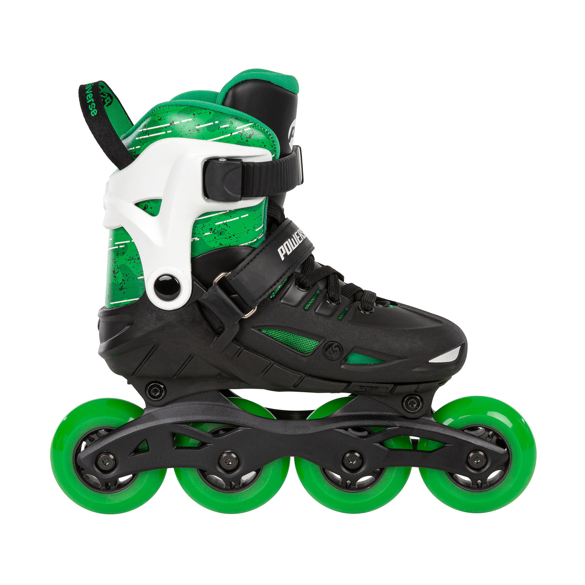 Powerslide Universe 4W Green größenverstellbarer Inline Skate für Kinder 6/7
