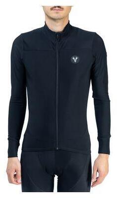 Langarm Trikot LeBram Ventoux Uni Schwarz