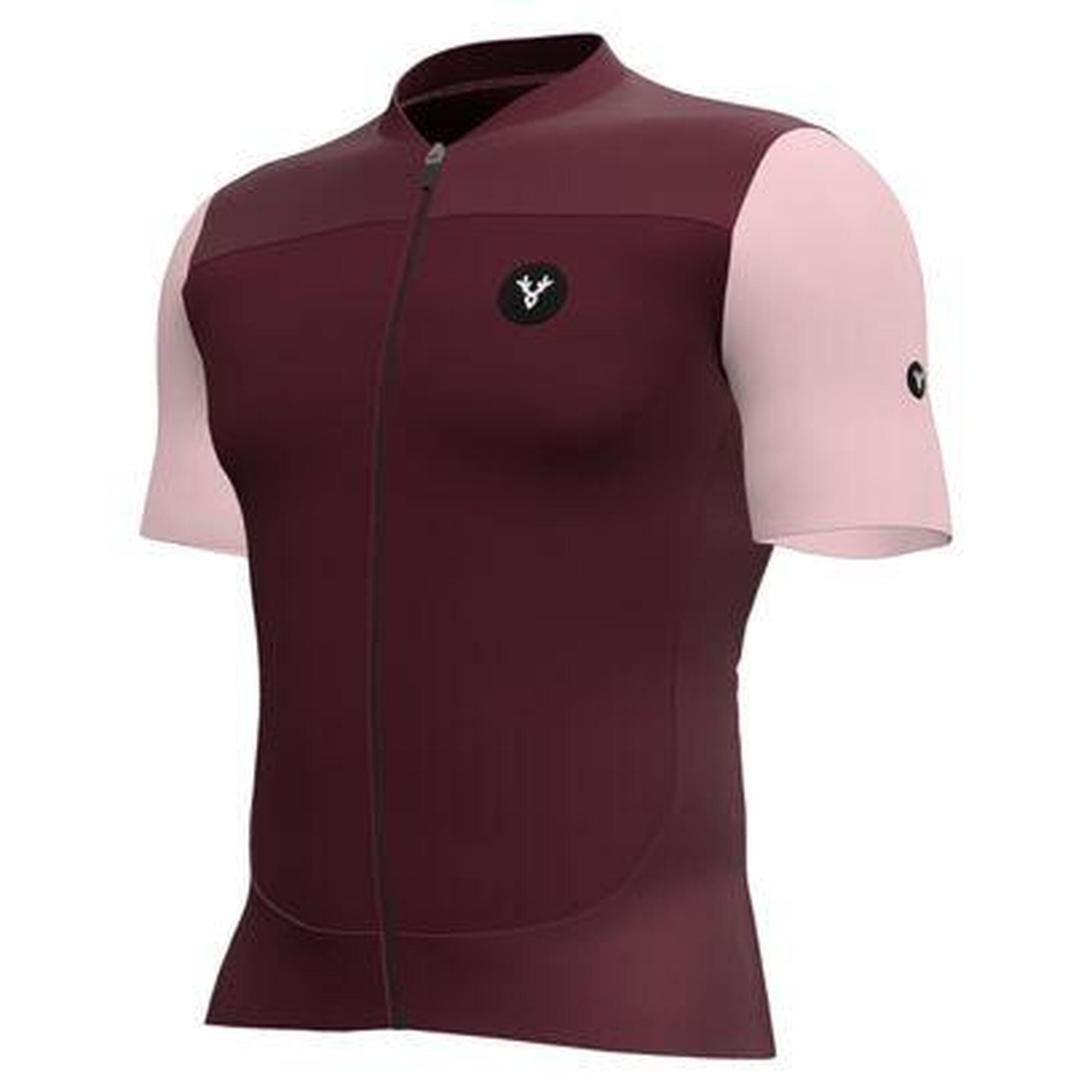 Maillot Manches Courtes LeBram Ventoux Uni Framboise