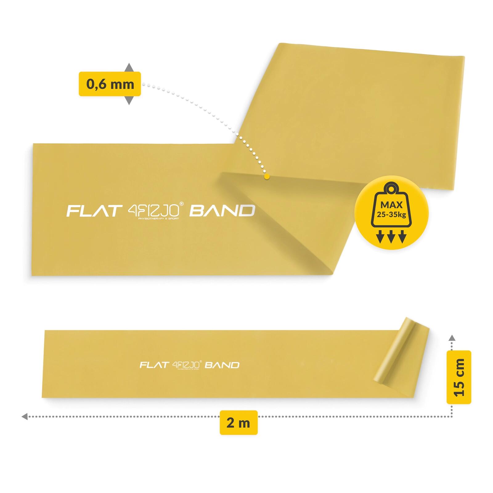 Weerstandsband 2M latex fitness fysiotherapie revalidatie 4FIZJO FLAT BAND 4/7