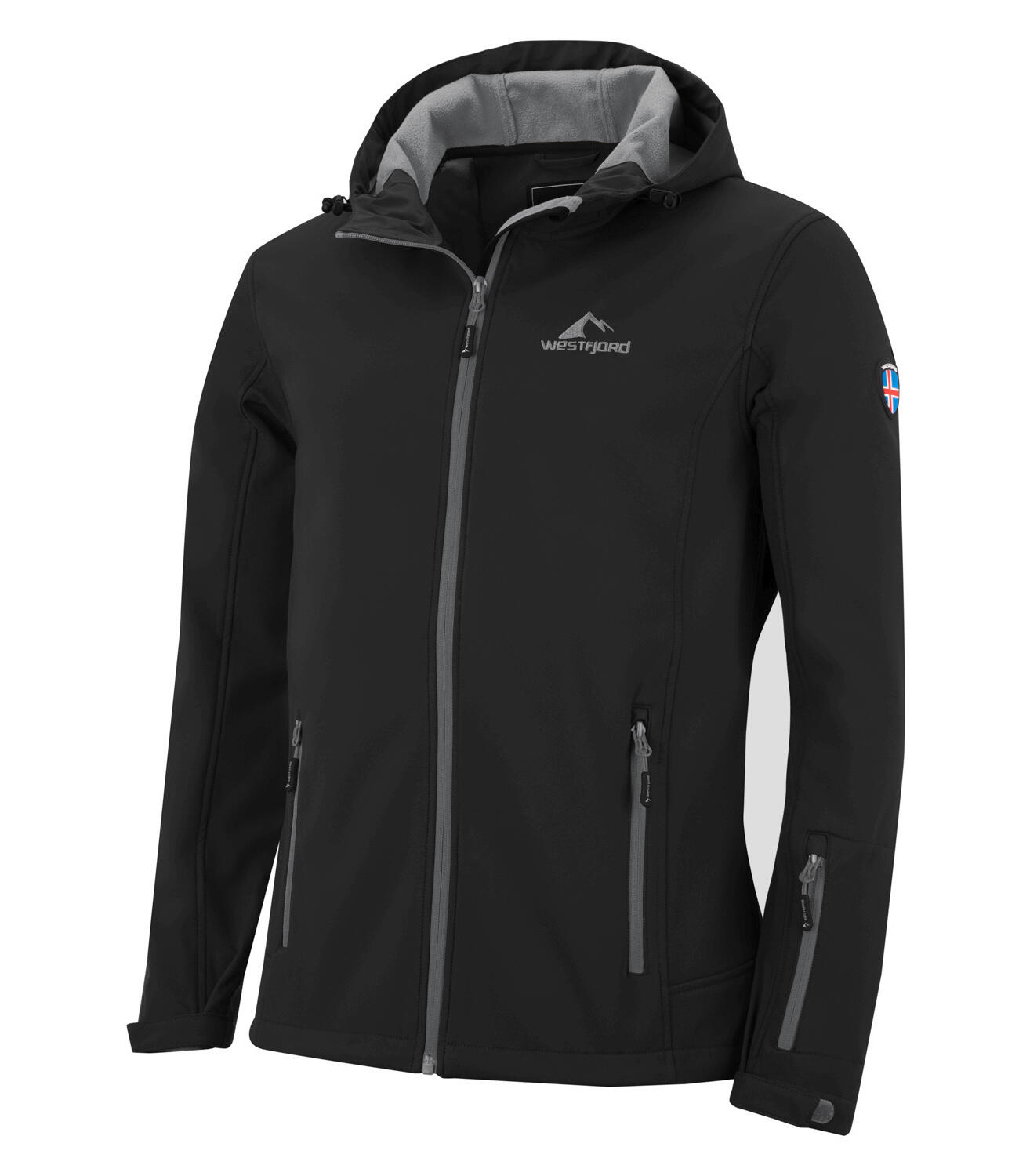 WESTFJORD Herren Softshell Jacke Eldfjall Schwarz / Grau