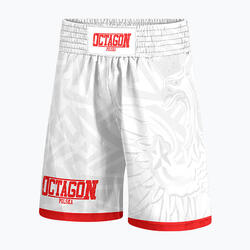 Short de boxe homme Octagon Polska Blanc et Rouge