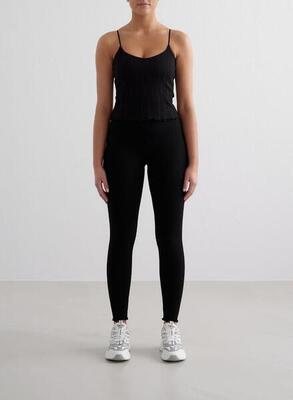 Dames legging textuur vochtafvoerend zwart