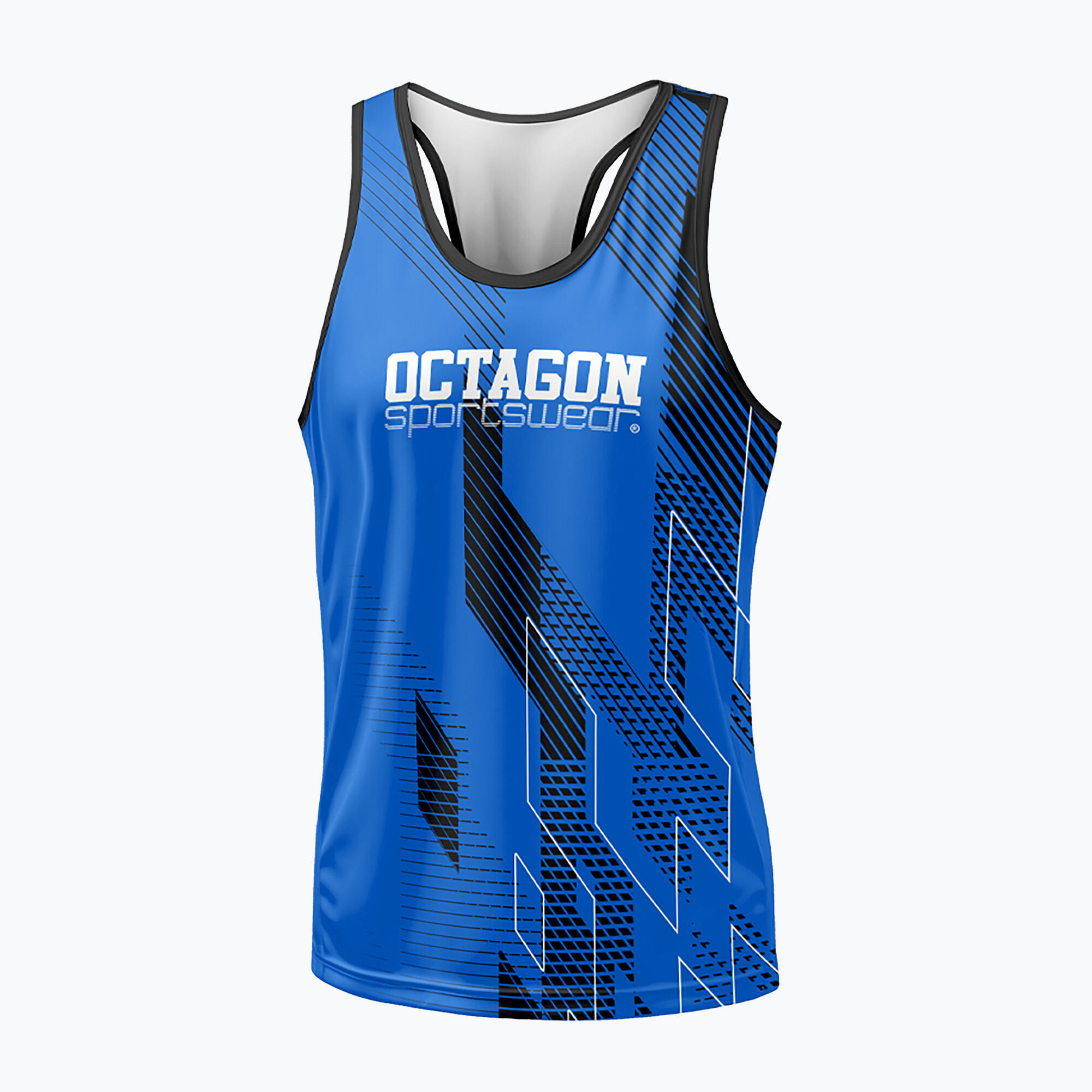 OCTAGON Canotta da uomo con motivo a rombi ottagonali