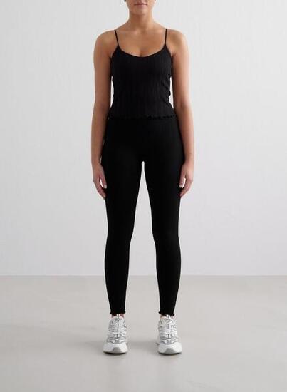 Femme Leggings Texturé Évacuant l'humidité Noir