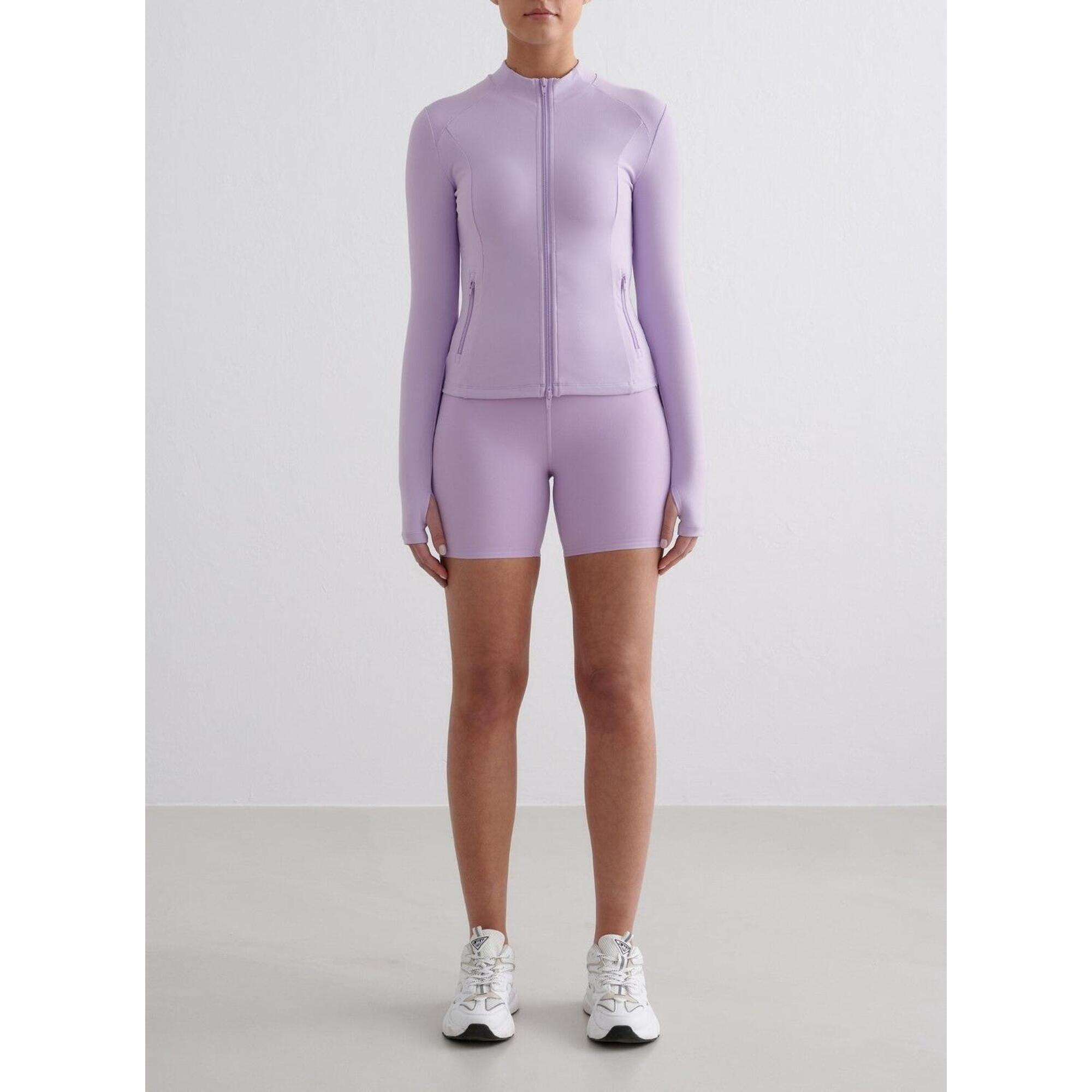 Aim'n - Femme Pilates Shorts Midi Évacuant L'Humidité Lilas - Shorty De Running - Mauve|rose - 44 L - Decathlon