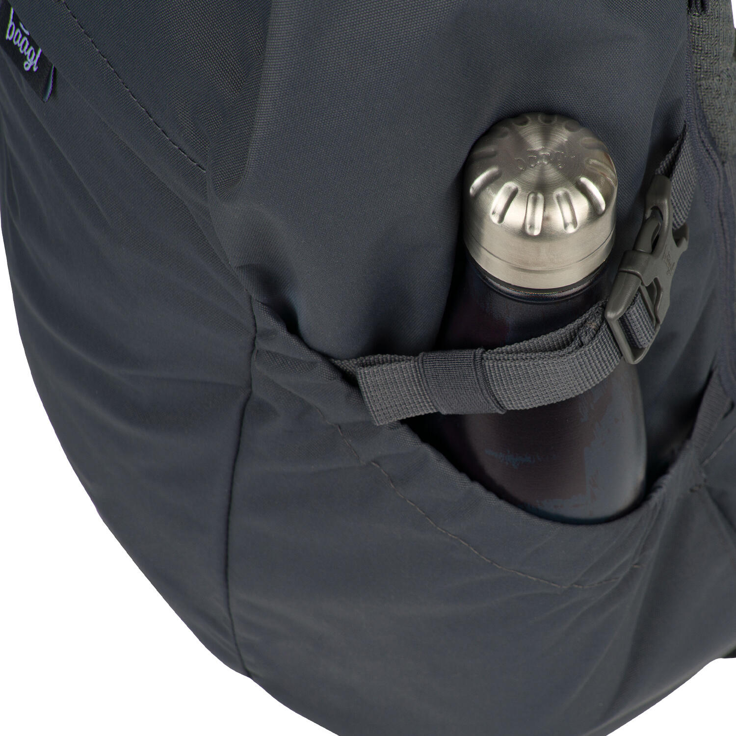 BAAGL Rolltop-Rucksack Grau – 29 L mit gepolstertem Laptopfach 5/7