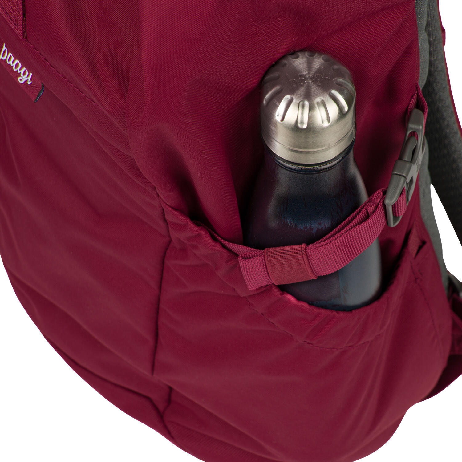 BAAGL Roll-Top-Rucksack Burgundy, 29 L, wasserabweisend, gepolstertes Laptopfach 5/7